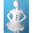 thumbnail image 2 of MSemis Kids Girls Ballet Tutu Dress Leotard Christmas Santa Roller Figure Ice Skating Dress White 8, 2 of 6
