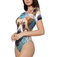 thumbnail image 2 of Lsque Sea Swimming Corgi Women's Crew Neck Short Sleeve Bodysuit Basic T Shirts Tops Onesie Adult Cute Pajama-Medium, 2 of 8
