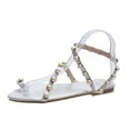 thumbnail image 1 of Pearl Sandals Women's New Flat All Match Flip Flop Roman Sandals, 1 of 4