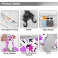 thumbnail image 3 of Fashionable Full-Print Drawstring Cosmetic & Makeup Bag – Large Portable Makeup Organizer with Inner Zipper Pocket & Mesh Compartment, Travel Toiletry Bag for Women, 3 of 5