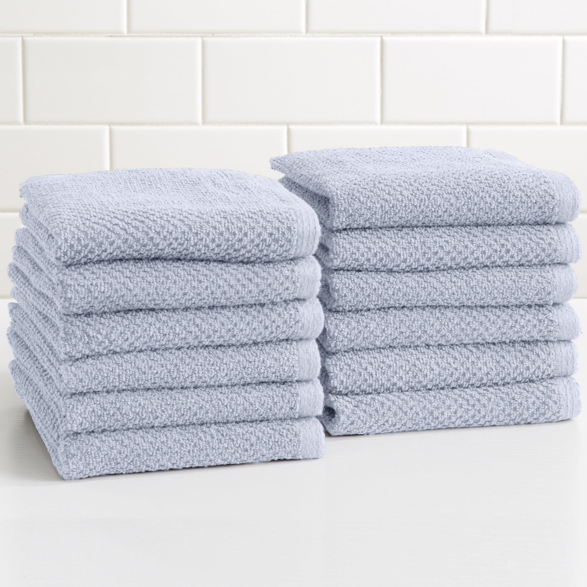 Great Bay Home Cotton Popcorn Textured QuickDry Towel Set (Washcloths