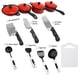 thumbnail image 3 of Juego de cocina infantil de 13 piezas con utensilios de cocina y comida de plástico | Juguetes de cocina para niños y niñas | Accesorios para juegos de rol con ollas y sartenes, 3 of 5