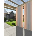 thumbnail image 3 of Outdoor Curtains for Patio Ombre Abstract Gradient Coral Pink and Gray Waterproof Privacy Outside Curtains with Tiebacks Grommet Top Pergola Curtains for Porch Cabana Gazebo 2 Panels, 54x95 inch, 3 of 7