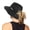 Black, variant on Women's Outdoor UV-Protection-Foldable Sun-Hats Mesh Wide-Brim Beach Fishing Hat with Ponytail-Hole 