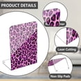 thumbnail image 3 of Wobogo Purple Leopard Print Acrylic Bookends Clear L-Shaped Book Holder with Non-Slip Pads for Books Files Magazines CD DVD 5.4×4.1×8.1in, 3 of 6