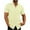 Yellow, variant on Men's Casual Short Sleeve Button Down Striped Shirt Regular Fit Beach Yoga Work Fashion Shirts for Men with pockets