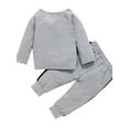 thumbnail image 2 of LAPAKIDS Toddler Baby Boys Long Sleeve Clothes Tops Shirt Pants Outfits Set 9-12 Months, 2 of 6