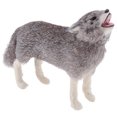 thumbnail image 2 of Realista de pie aullando decorativo jardín hogar ornamento estatua - 10'' Gris kusrkot Figuras de animales, 2 of 8