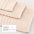 thumbnail image 4 of Great Bay Home Luxury 100% Cotton Ribbed Texture 4-Pack Bath Towel Set, Pink Sand, 4 of 6