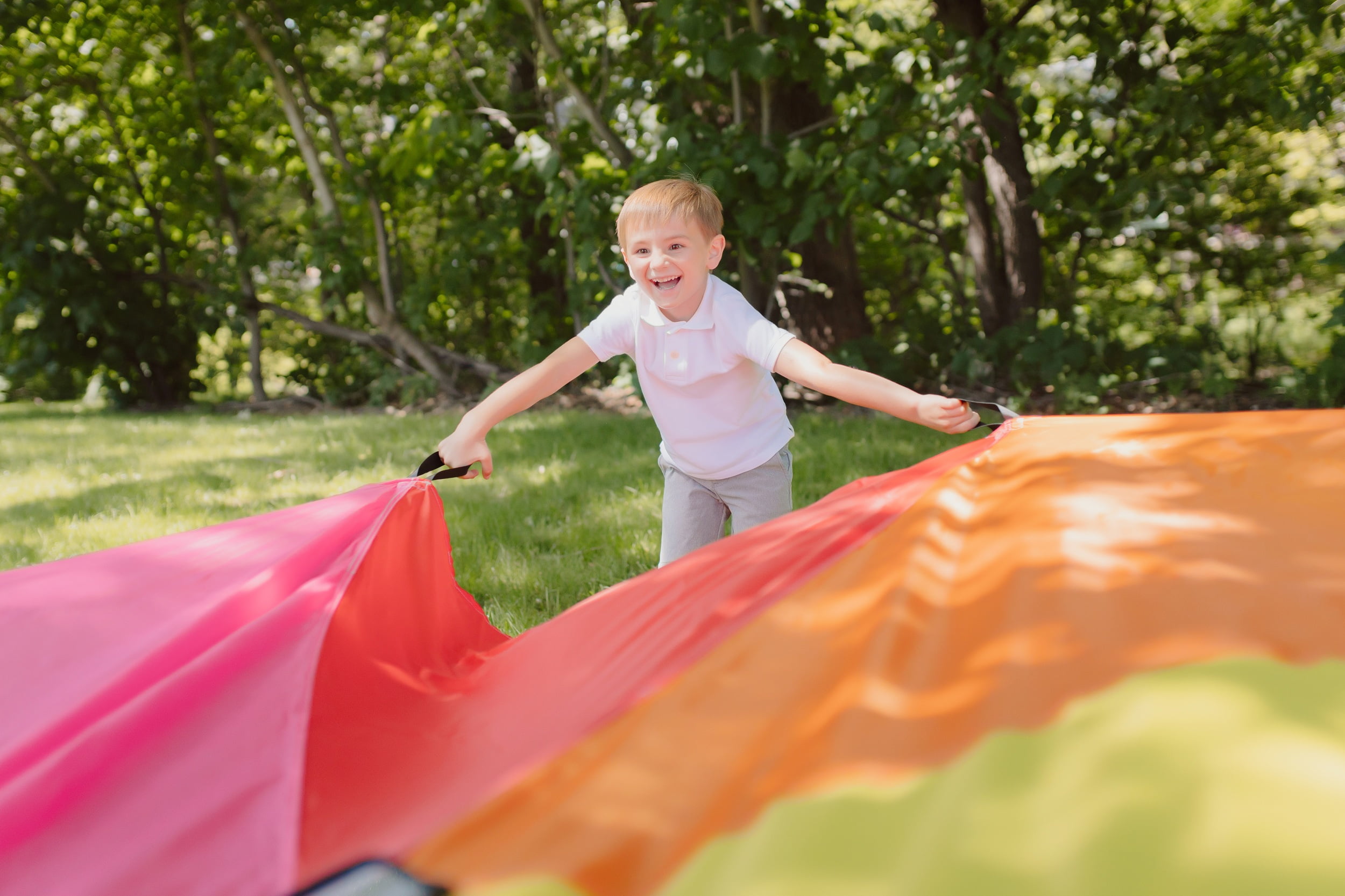 Chuckle & Roar Gym Class Indoor Outdoor Parachute for Children Ages 3-99 Years, by Buffalo Games