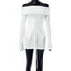 thumbnail image 4 of Vestido Corto De Verano Vestido ajustado para mujer Vestido de túnica sexy sin espalda Vestido de manga larga Traje de vacaciones Cgtredaw Blanco L para Mujer, 4 of 9
