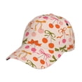thumbnail image 1 of Fotbe Cherries And Bows Gorro Clásico de Béisbol, Gorra Ajustable con Broche Snapback, Gorro de Exterior de Algodón Suave, 1 of 6
