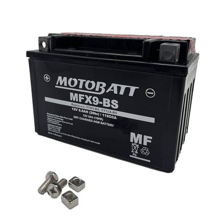 MFX9-BS Motobatt Classic AGM MF Battery Replaces YTX9-BS