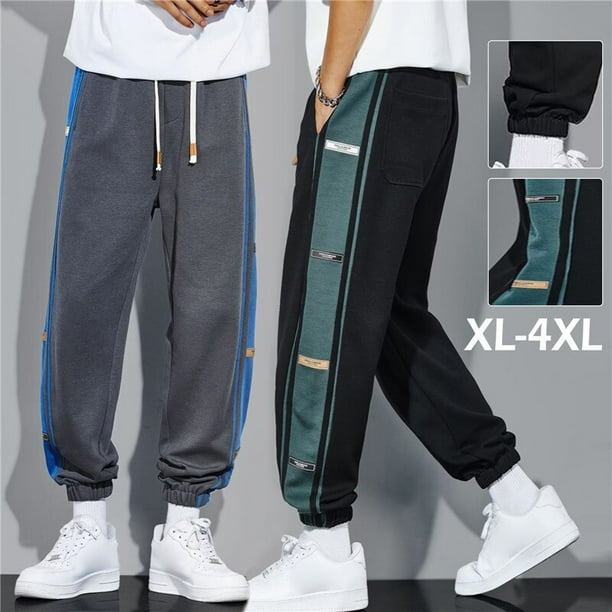 Pantalones de chandal de cintura alta para hombre pantalon informal a rayas holgado marca de moda Verano Bodega Aurrera en linea