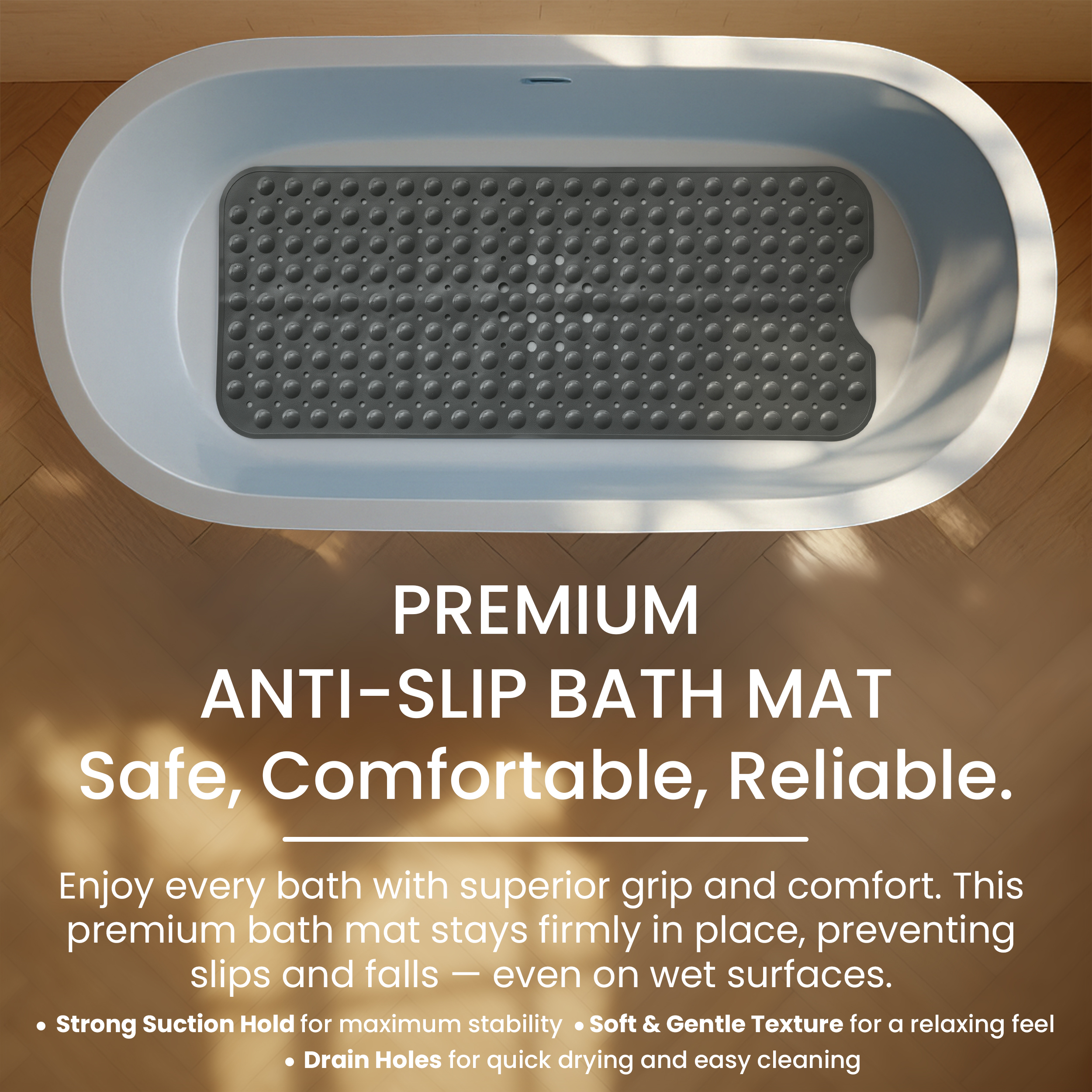 Lux Decor Collection Non-Slip Bath Mat, 40 x 16 Inch photo 8
