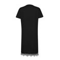 thumbnail image 5 of Womens Clothes 2026 ! asdoklhq Womens Plus Size Dresses,Women Short Sleeve Solid V-Neck Lace Pocket Top Sleep Dress Nightdress, 5 of 9