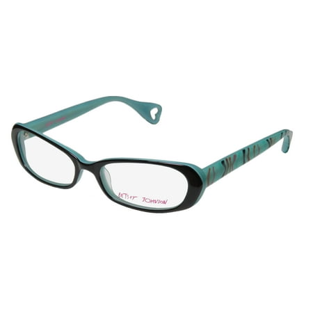 Betsey Johnson Black Charms New Betsey Johnson Untamed Womens/Ladies Designer Full-Rim Black / Teal / Multicolor Popular Style Upscale Frame Demo Lenses 52-16-135 Eyeglasses/Eyewear ()