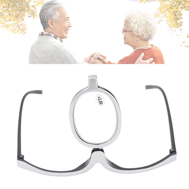 Makeup Reading Glasses Magnifying Single Flip Up Lens Cosmetic Reading Glasses With Eyeglass Case For Women