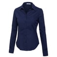 thumbnail image 2 of KOGMO Womens Long Sleeve Button Down Shirts Office Work Blouse with Pocket (S-3X), 2 of 7