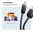 thumbnail image 6 of Powertek Frosty MFi Certified USB-A to Lightning Braided Charging Cable, 6 ft, Black, 6 of 7