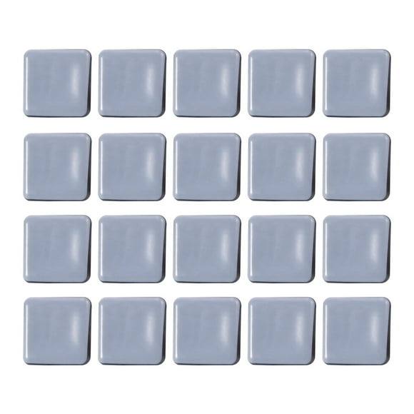 20Pcs Chair Glides Furniture Sliders PTFE Easy Moving Pads Square with Nail Feet Protector for Hardwood Floor