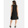 thumbnail image 2 of Time and Tru Women's Cotton Double Cloth Shift Dress, Sizes XS-XXXL, 2 of 4