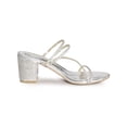 thumbnail image 3 of BLISSFUL STEP Sandales à Talon Bloc en Strass Argent pour Femmes 6, 3 of 8