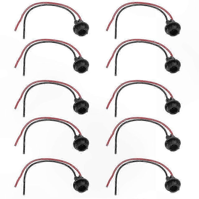 10-Pack T10 LED Bulb Socket Adapter for Automotive Wedge Light Connection