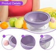 thumbnail image 6 of WeiLaiKeQi Kitchen Strainer Colander Bowl Berry Pasta Salad 2 in 1 Kitchen Colander Set Violet 18x7.5cm, 6 of 9