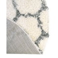 thumbnail image 7 of Unique Loom Hygge Shag Collection Area Rug - Trellis (3' 3" Round Ivory/Gray), 7 of 7
