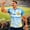 Light Blue, variant on COSFO Football Mens T Shirts Short Sleeve Argentina Mesh Graphic Tees V Neck Casual Pullover Relaxed Fit Workout Tops