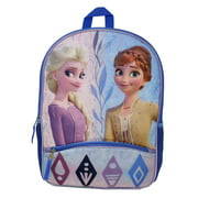 Disney Frozen Backpack 16" Anna Elsa Princess Symbols w/ Lower Pocket
