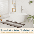 thumbnail image 3 of ComfiTime Bathroom Rug Set, 20" x 47", 1500GSM Slip-Resistant Chenille Bath Mat for Tub, Bathroom Floor, Machine Washable, Ultra Absorbent, Small or Long, Black, Gray, Blue, Green & Brown, 3 of 11
