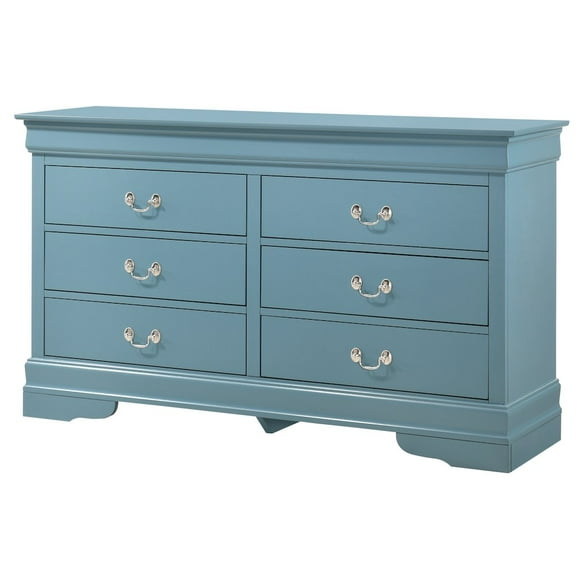 Glory Furniture LouisPhillipe Dresser in Teal Color