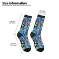 thumbnail image 2 of Fuzoiu Hawaiian Style Print Kids Socks For Boys Girls,Grip Crew Socks with Non Slip,Lightweight Stretch Crew Socks,Toddlers Crew Boot Socks, 2 of 5