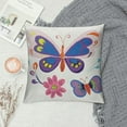 thumbnail image 2 of Nawypu Flutter Reversible Pillowcases - Double Sided Pillow Covers, Kids Super Soft Buttergly &amp; Floral Bedding, 2 of 5