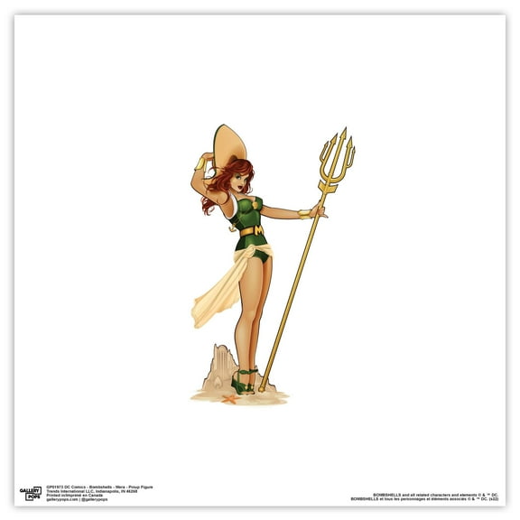 Gallery Pops DC Comics Bombshells - Mera - Pinup Figure Wall Art, Unframed Version, 12" x 12"