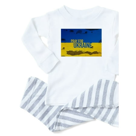 

CafePress - Pray For Ukraine Sweatshirt Stand With Uk Pajamas - Toddler Long Sleeve Pajama set