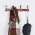 thumbnail image 5 of Unique Bargains Plating Dual Zinc Alloy Wall Hook Rack Copper Tone 4 Hooks, 5 of 7