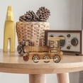 thumbnail image 6 of Mutably Wooden Steam Train Model Figurine Locomotive Ornament Steampunk Statue Wood Craft Desktop Decor Gift for Kids Boys Home Office, 6 of 10