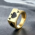 thumbnail image 4 of QQTDFG MENDEL Mens Biker Casino Lucky Poker Ring Jewelry Men Stainless Steel Size 7-12-11-#5, 4 of 9