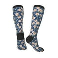 thumbnail image 4 of Fotbe Flower print Women's Men's Novelty Crew Socks Cotton Socks Knee High Socks for Walking,Running,Nurses,Pregnancy, 4 of 9
