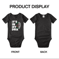 thumbnail image 3 of It's In My DNA Algerian Flag Country Pride Cute Baby Jumpsuits (Black, 6-12 Months), 3 of 5