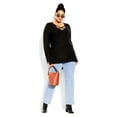 thumbnail image 2 of City Chic Women's Plus Size Pull-over Longline Cross Jumper, 2 of 6