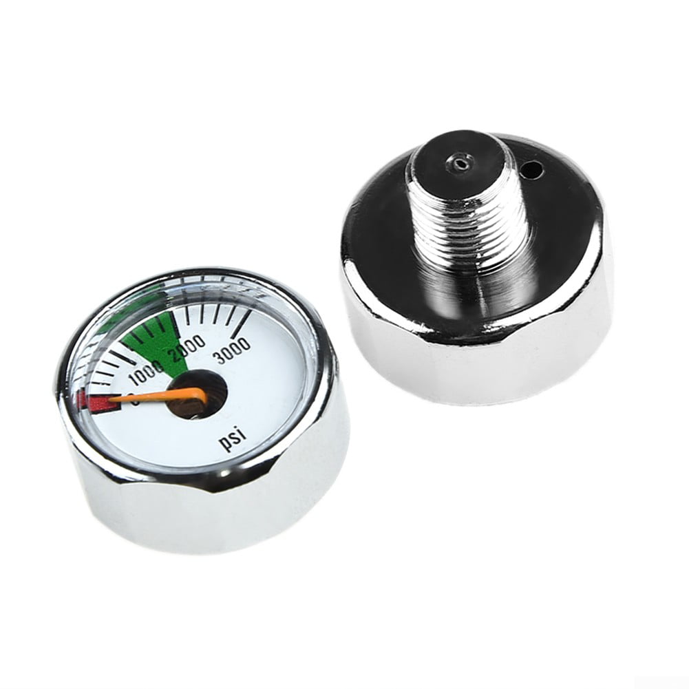 2Pcs 3000psi 1/8NPT Mini Gauge Manometer For Paintball PCP Air Rifl Accessories 
