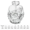 thumbnail image 4 of Santorini Black & White Greece Regular Fit Hoodie, Sporty Pullover Hooded Sweatshirt for Men Women M, 4 of 6