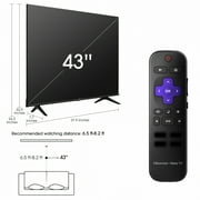 Hisense 43R6E1 43 Hdr R6 Series 4K Uhd LED TV with Roku TV Remote, 43R6E3 1 Pack