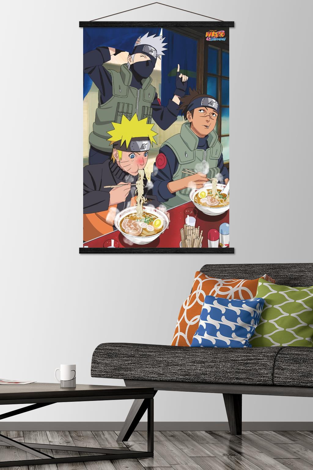 Naruto Shippuden - Food Wall Poster with Magnetic Frame, 22.375" x 34"