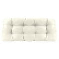 thumbnail image 3 of Jordan Manufacturing 44" x 18" Celosia Cream Crosshatch Rectangular Tufted Contoured Outdoor Wicker Settee Bench Cushion, 3 of 10