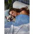 thumbnail image 3 of Clouds Flat Sheets Only Twin XL Size, Soft Breathable Bed Top Sheets for Mattress, Blue White Sky Natural Landscape Luxury Bedding Flat Sheets for Home Hotel Bedroom Bed Protection, 3 of 9